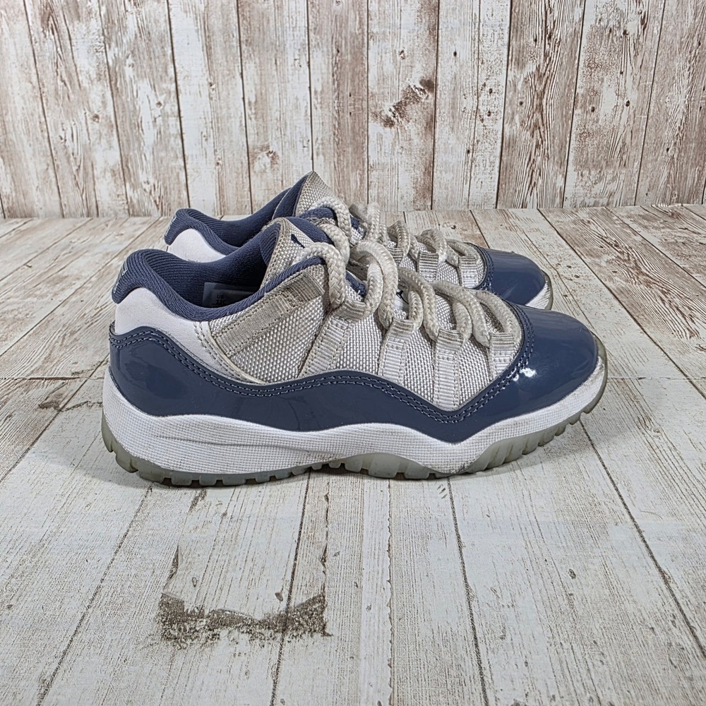 Jordan 11‎ Retro Low Midnight Navy White Blue Kids Shoes FV5111-104 Size 12C
